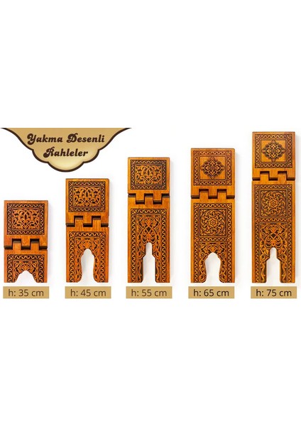 Yakmalı Ahşap Rahle (Battal Boy - 75 Cm)
