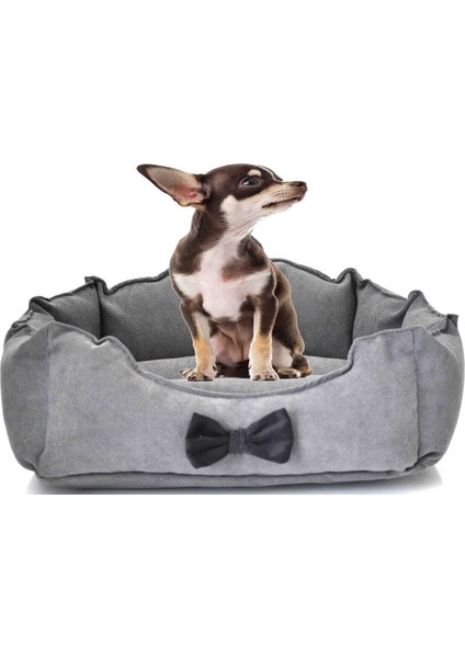 Fiyonklu Sevimli Tasarım Kedi ve Köpek Yatağı Yumuşak Dolgulu fiyatları