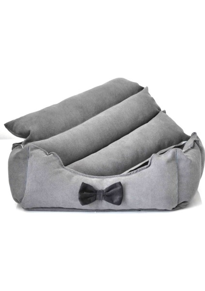 Fiyonklu Sevimli Tasarım Kedi ve Köpek Yatağı Yumuşak Dolgulu indirimleri