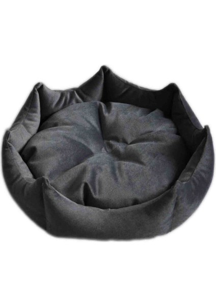 Süper Kalite Pofudik Kedi Yatağı 50X50X20(50 Ø) Gri