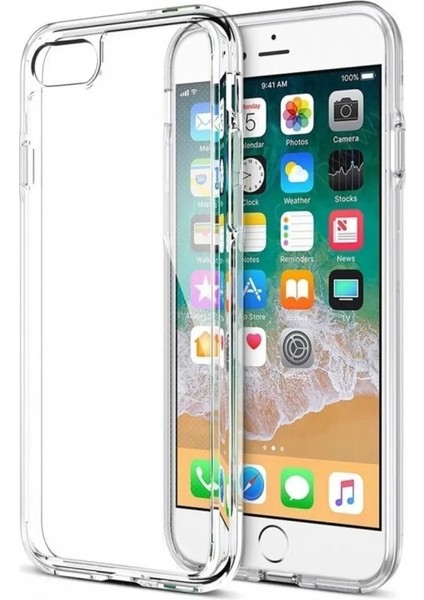 iphone 7 / 8 / Se Uyumlu Kılıf Şeffaf Yumuşak Silikon Kamera Korumalı Yüksek Kalite