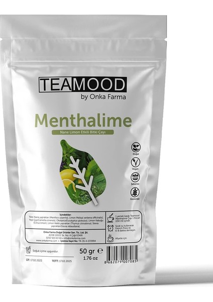 Onka Farma Menthalime Bitki Çayı - Nane limon Etkili Bitki Çayı - 50 gr