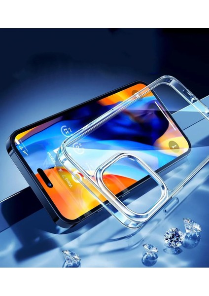 iphone 14 Pro Max Uyumlu Kılıf Şeffaf Yumuşak Silikon Kamera Korumalı Yüksek Kalite