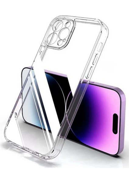 iphone 14 Pro Max Uyumlu Kılıf Şeffaf Yumuşak Silikon Kamera Korumalı Yüksek Kalite