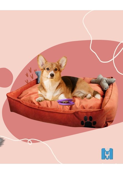 Yıkanabilir Kedi ve Köpek Yatağı Büyük Boy Hand Made