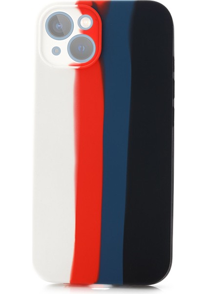 iphone 13 Pro Uyumlu Kılıf Gökkuşağı Rainbow Lansman Silikon-Leke Tutmayan Yüzey-Tam Koruma