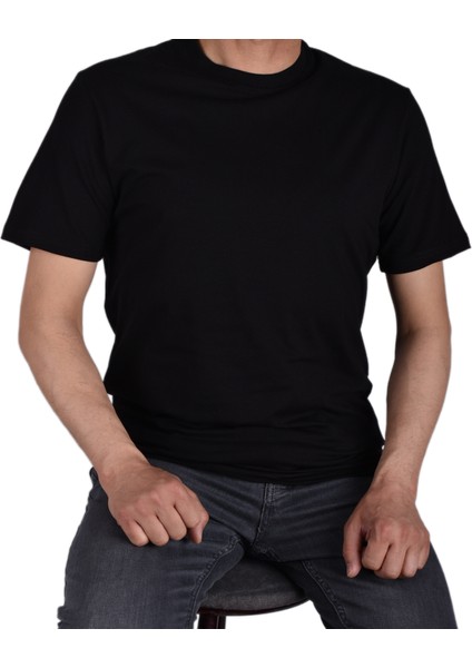 RYM-4380 Bisiklet Yaka Tişört/siyah/2xl