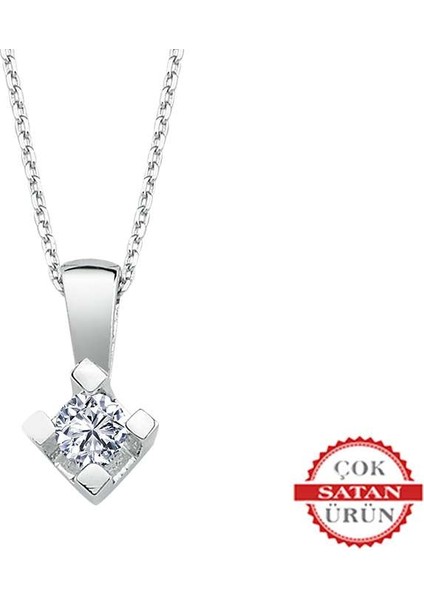 0,10 Karat Pırlanta Tektaş Kolye 0417P0041