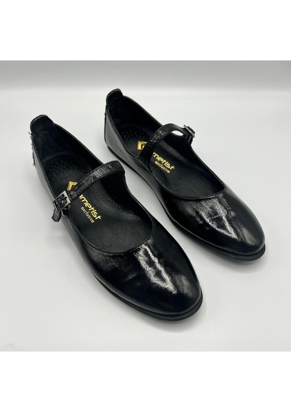 Exclusive Beylis Siyah Deri Babet
