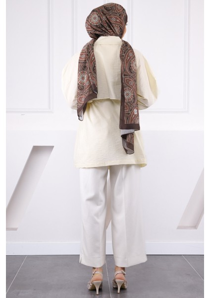 Ekru Kruvaze Yaka Önü Taşlı Ceket fırsatları