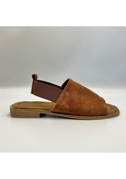 Bellini Taba Süet Deri Sandalet | Doğal Şıklık & Konfor