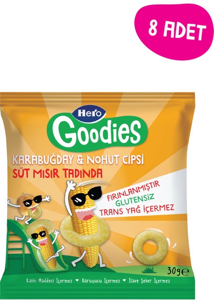 Süt Mısırlı Sağlıklı Cips 30GR x 8