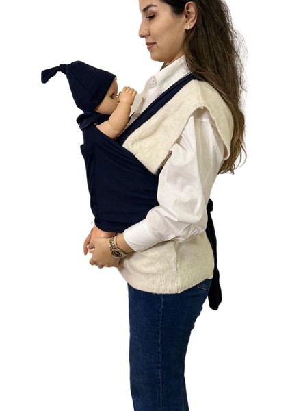 Anne- Bebek Konforu Için Cepli Lacivert Bebek Taşıma Anakucağı – Pratik ve Şık Sling Tasarım fiyatları