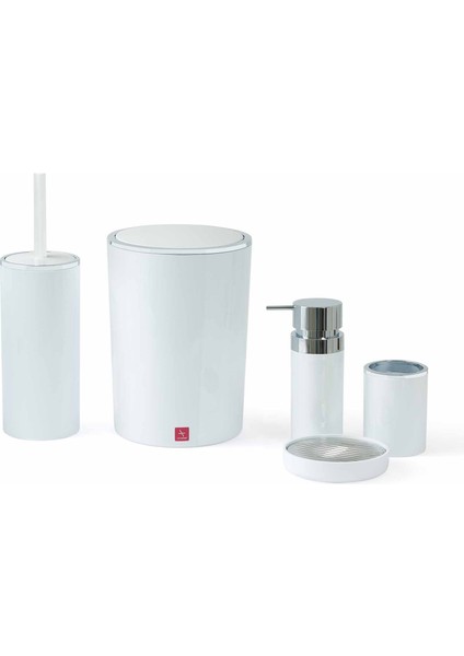 Lenox 5'li Banyo Aksesuar Seti - Beyaz