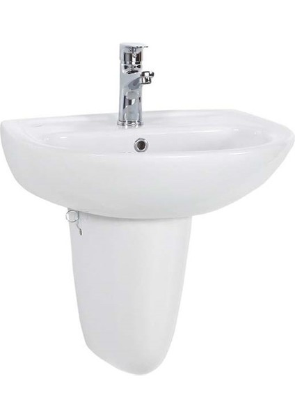 TP150 Yarım Ayaklı Lavabo 40X50 cm (Batarya Delikli)