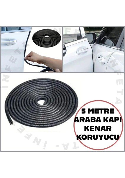 5 Metre Araba Kapı Kenar Koruyucu Çarpma Önleyici Çizik Giderici Şerit Yapışkanlı Rulo Bant