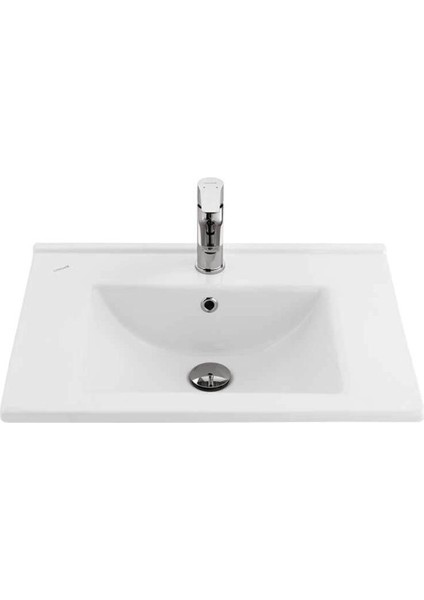 SU060 Su Etajerli Dolap Uyumlu Lavabo 45X60 cm