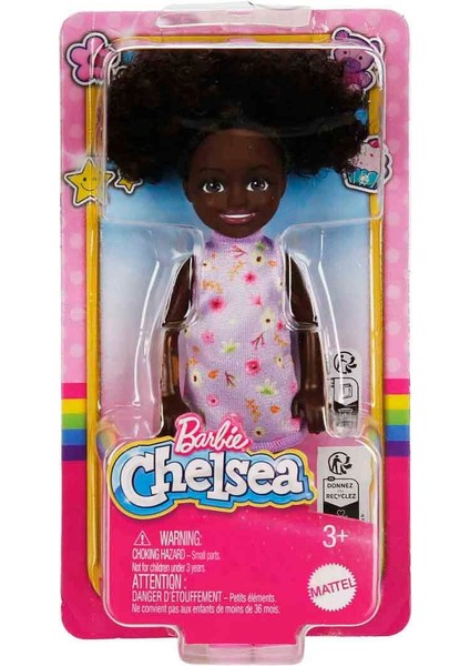 Aksesuarlı Chelsea Bebekler - Siyahi Mor Elbiseli HXM96