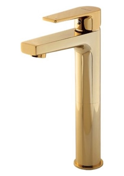 SR6500G Sharp Setüstü Lavabo Bataryası Altın