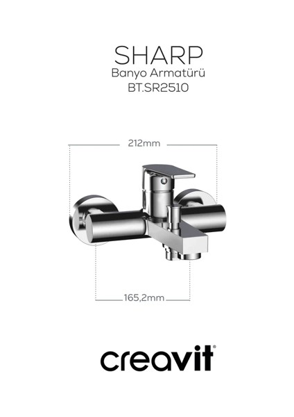 Sharp Banyo Bataryası Krom