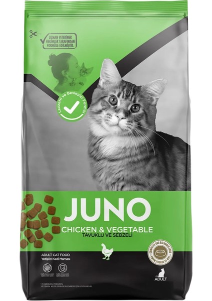Tavuklu ve Sebzeli Yetişkin Kedi Maması 15 kg