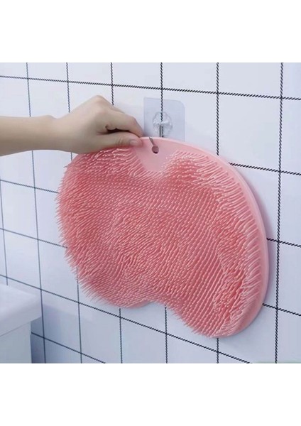 Vantuzlu Silikon Banyo Fırçası Ayak Masaj Pedi Sırt Kesesi Vücut Yıkama Lifi indirimleri
