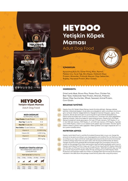 Kuzulu Yetişkin Köpek Maması 15 kg