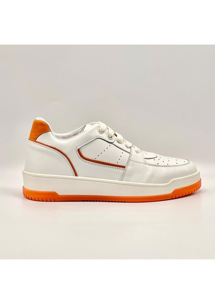 Pia Turuncu Beyaz Detaylı Sneaker