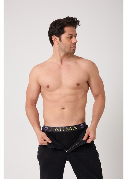 Erkek Boxer 6’lı Paket Kuru Kafa Desenli Lastik Pamuklu Esnek Terletmeyen Kumaş Skull Edition modelleri
