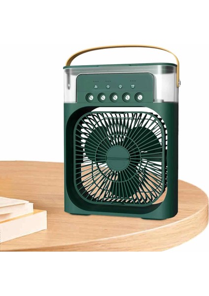 Blic BWFN10 Yeşil Buzlu Vantilatör Mini Fan 5 Spreyli Su Püskürtmeli 600 ml Buhar Makinesi Nemlendirici Mini Klima