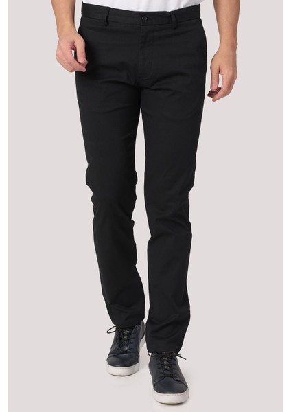 2025-K P1047 Cord Ottoman Keten Pantolon Siyah