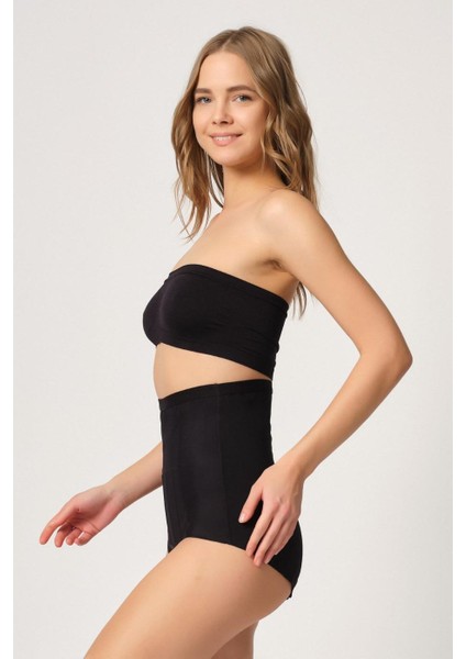 Siyah Mı Emay 2931 Karın Balen Destekli Slip Lazer Korse