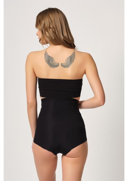 Siyah Mı Emay 2931 Karın Balen Destekli Slip Lazer Korse