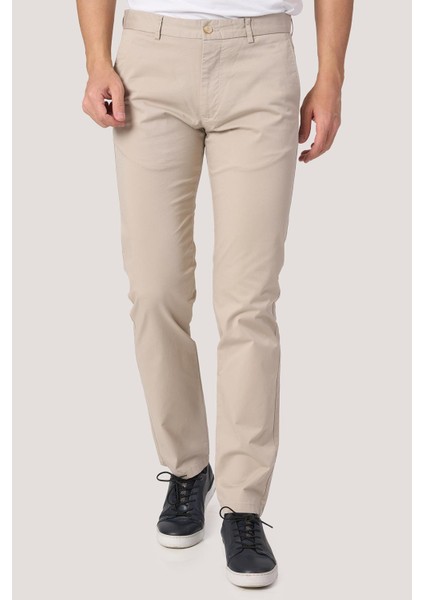 2025-K P1046 Zaha Gabardın Keten Pantolon Bej