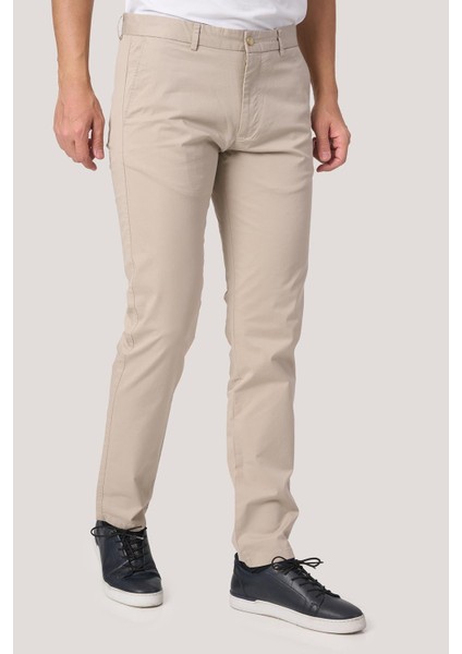 2025-K P1046 Zaha Gabardın Keten Pantolon Bej