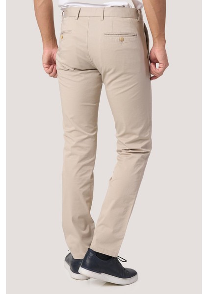 2025-K P1046 Zaha Gabardın Keten Pantolon Bej