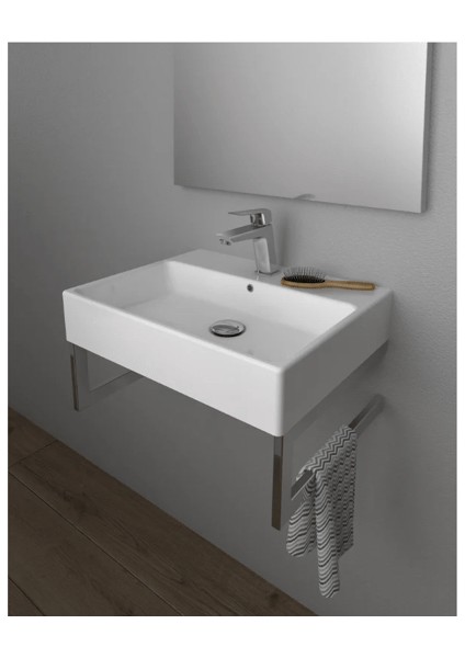 NX260 Next 50x60 cm Setüstü Düz Kare Lavabo