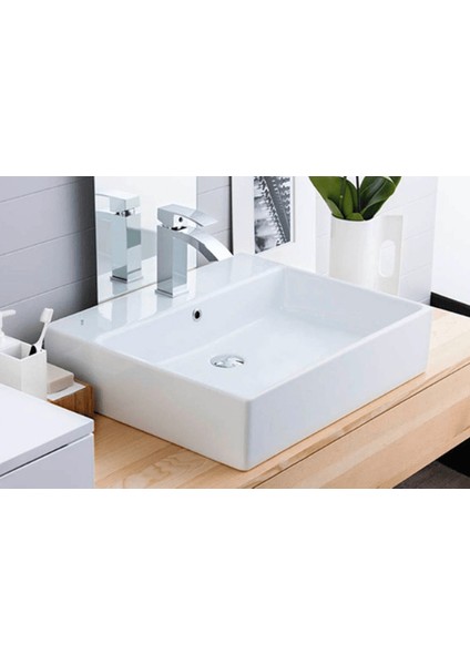 NX260 Next 50x60 cm Setüstü Düz Kare Lavabo