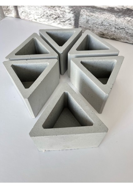 Beton Saksı Üçgen Model 6 Lı Set fiyatları