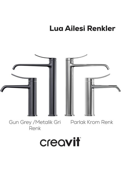 Lua Mat Gri Aplike Banyo Bataryası