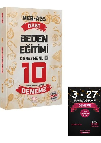 Cba Yayınları Öabt Meb-Ags Besyo Beden Eğitim Öğretmenliği 10 Deneme Çözümlü+Anlakazan Paragraf