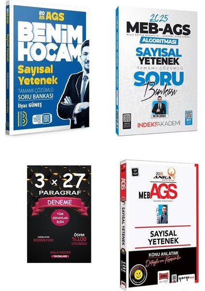 Yargı 2025 Meb-Ags Sayısal Yetenek Konu Anlatımı+Indeks Akademi+Benim Hocam 2025 Meb-Ags Algoritması Sayısal Yetenek Soru Bankası
