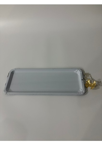 6'lı Lüx Paslanmaz Çelik Kelebekli Gold Kaplama Baton Servis ,çay, Kahve, Ikramlık ve Sunum Tepsisi