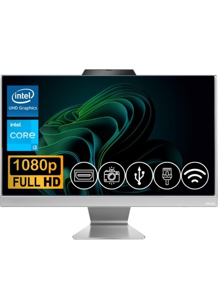 I3-1315U 24GB Ddr5 2tb M.2 SSD A3402WVAK-I38256W0D ATL14 23.8" Beyaz Fdos All In One Bilgisayar