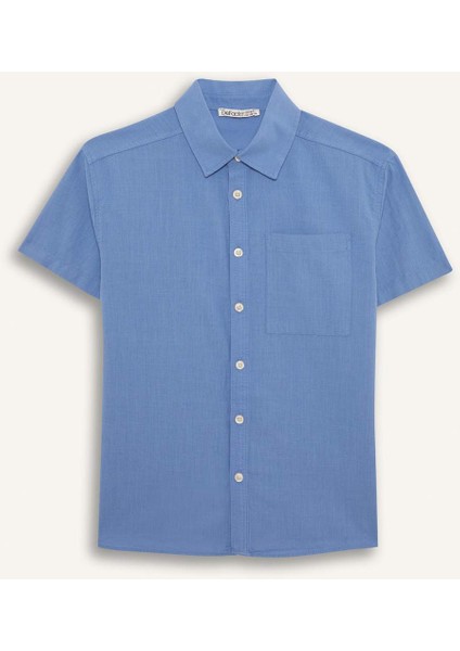 Erkek Çocuk Oversize Geniş Kalıp Polo Yaka Kısa Kollu Gömlek E5832A825HS