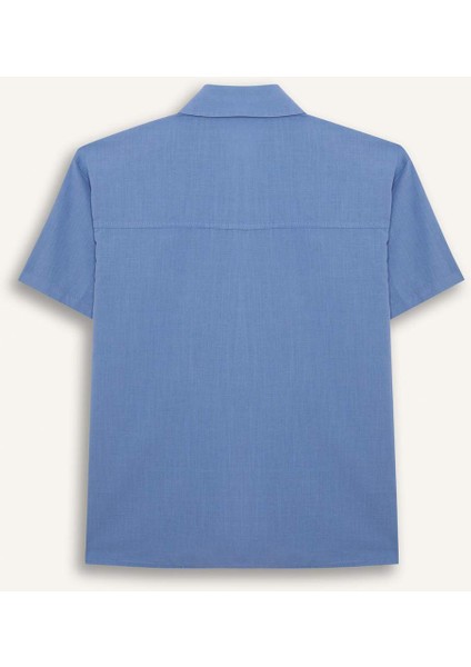 Erkek Çocuk Oversize Geniş Kalıp Polo Yaka Kısa Kollu Gömlek E5832A825HS modelleri