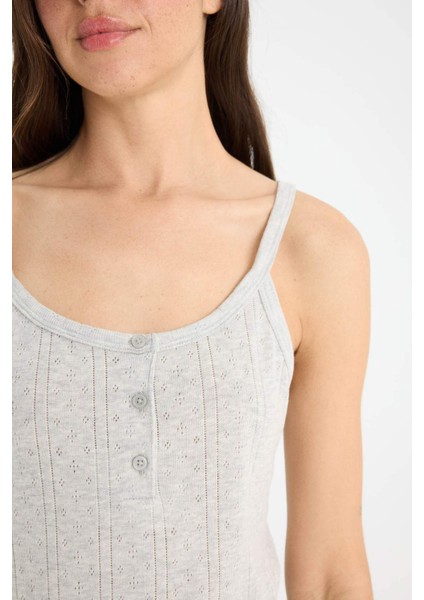 Pijama Takımı Askılı Üst Esnek Belli Şort-Fall in Love E9830AX25SM
