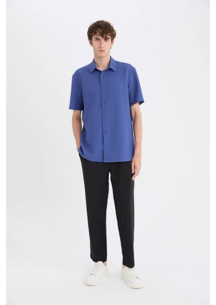 Regular Fit Krinkıl Yazlık Kısa Kollu Gömlek fiyatları