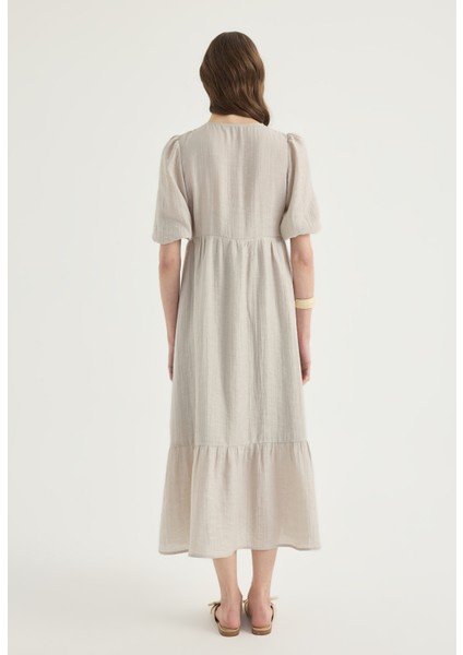 Dokulu Midi Elbise modelleri