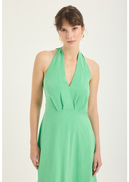 Boyundan Bağlamalı Uzun Elbise modelleri